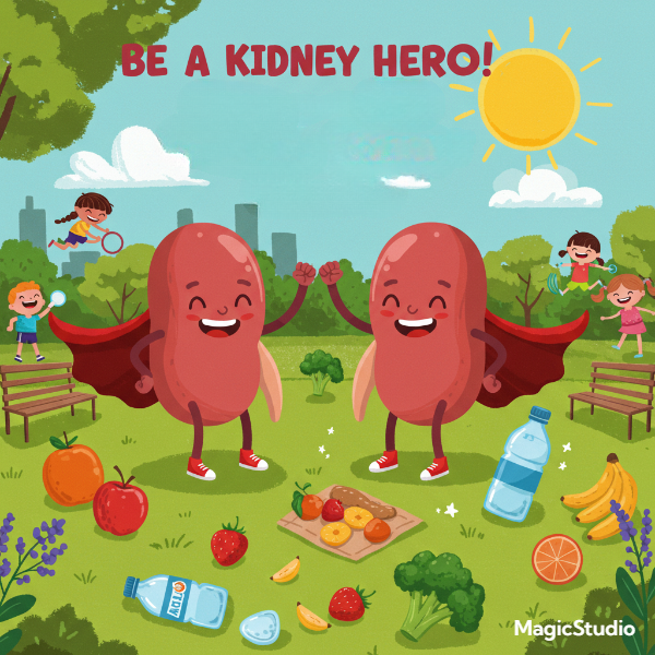 A visual representation advocating for kidney health.